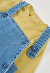 Conjunto Overol Bordado Jungle Elefante Boboli detalle