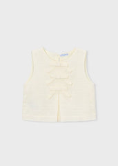 Blusa Detalle Lazos Beige Mayoral estilo