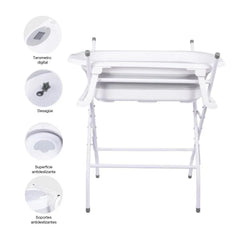Bañera Plegable Con Soporte Alto Ocean Gris Bebebsit modelo