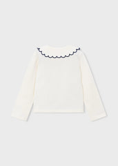 Blusa Manga Larga Detalle Cuello Blanco Mayoral DISEÑO