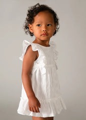 Vestido Bordado Flores Blanco Mayoral MODELO