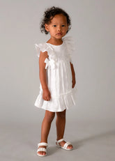 Vestido Bordado Flores Blanco Mayoral niña