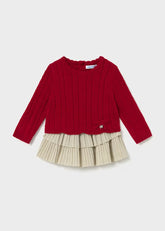Conjunto Falda Volantes Brillo Rojo Mayoral