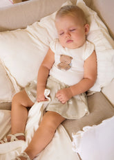 Conjunto Falda Short Estampado Oso Beige Mayoral