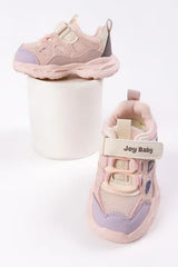 Tenis Velcro Vibe Con Luces Rosa
