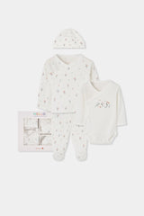 Set Primer Día Estampado Flores Blanco Boboli