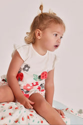Pelele Estampado Jardin Mariquita Blanco Boboli modelo