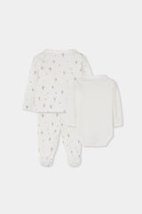 Set Primer Día Estampado Flores Blanco Boboli