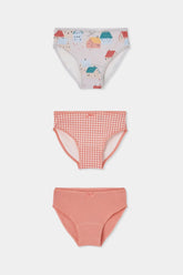 Set 3 Pantys Estampado Niña Salmon Boboli