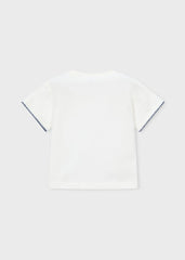 Blusa Bolsillo Detalle Tejido Blanco
