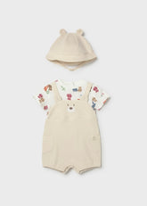 Conjunto Overol Teddy con Pava Beige Mayoral