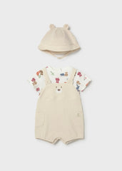 Conjunto Overol Teddy con Pava Beige Mayoral