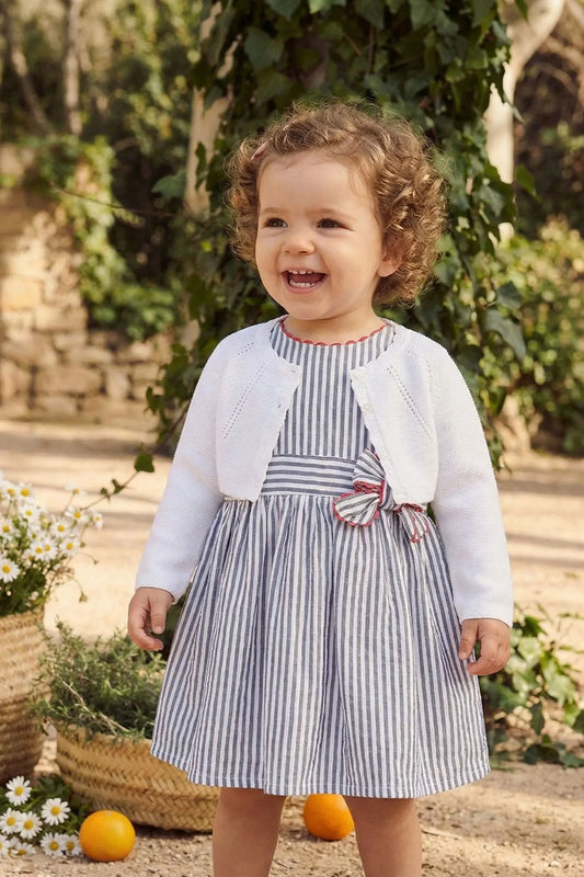 Vestido Detalle Moño Rayas Boboli modelo