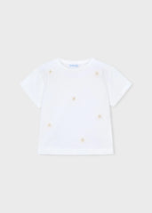 Blusa Detalle Flores Blanco Mayoral
