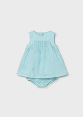 Vestido Bordado Flores Azul Mayoral