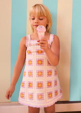 Vestido Crochet Flores Bordado Lila Mayoral modelo