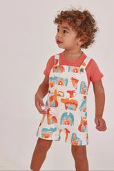 Conjunto Overol Bolsillo Jungla Naranja Boboli modelo