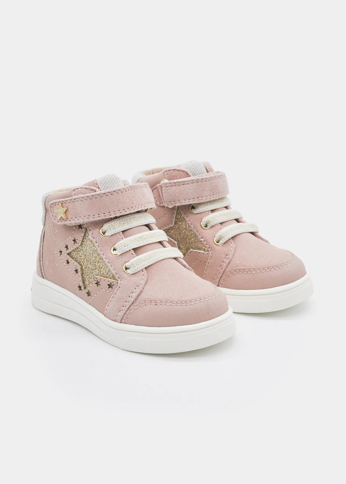 Tenis Botin Fantasia Estrella Piel Rosa Mayoral