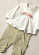 Conjunto Pantalon Bordado Laurel Verde Mayoral