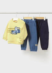 Conjunto 3 Piezas Pantalon Combinado Car Amarillo Mayoral