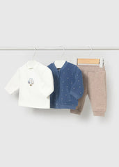 Conjunto 3 Piezas Tricot Carro Azul Mayoral