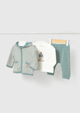 Conjunto 3 Piezas Rayas Mineral Verde Mayoral