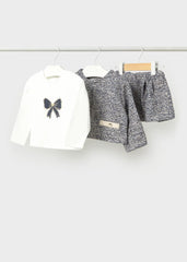 Conjunto 3 Piezas Falda Tejido Azul
