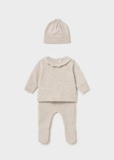 Conjunto 3 Piezas Tricot Beige Mayoral