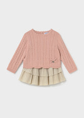 Conjunto Falda Volantes Brillo Rosa Mayoral