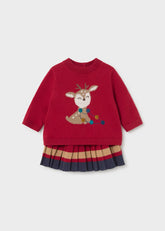 Conjunto Falda Tricot Venado Rojo Mayoral