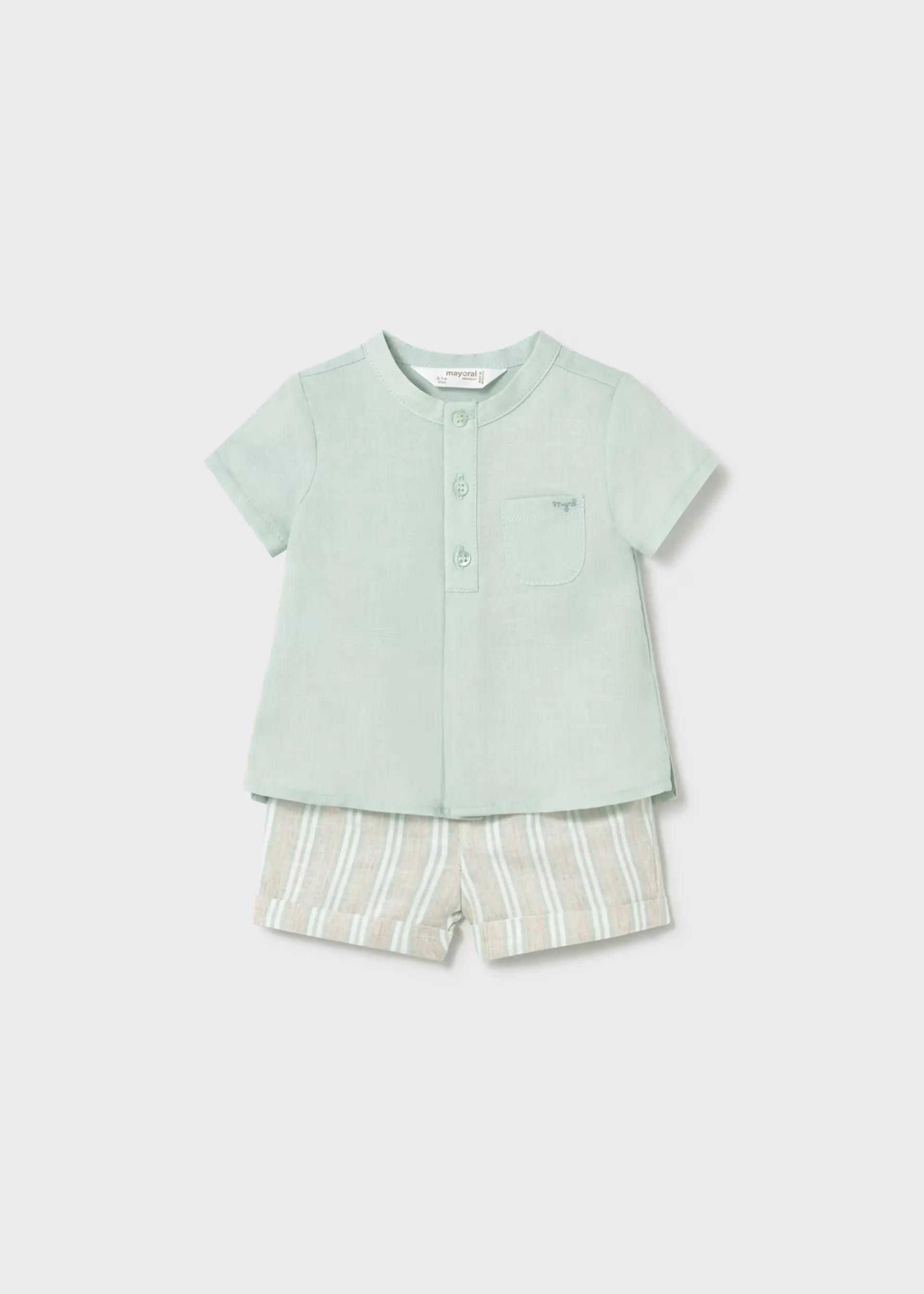 Conjunto Bermuda Rayas Verde Mayoral