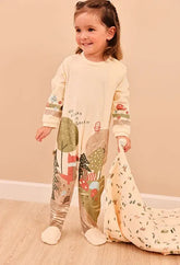 Pijama Enteriza Bosque Verde Beige Boboli
