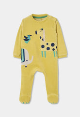 Pijama Enteriza Interactivo Bordado Elefante Amarillo Boboli