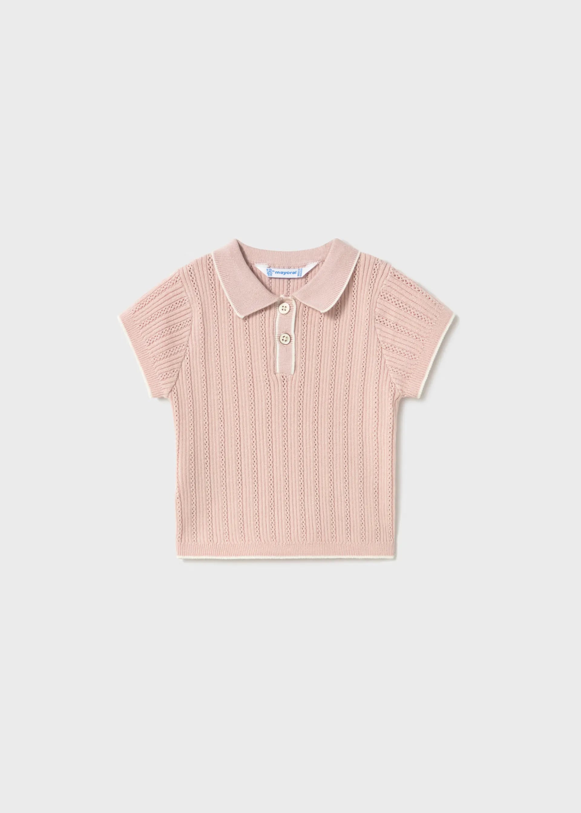 Blusa Polo Tricot Rosa Mayoral