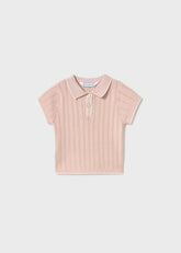 Blusa Polo Tricot Rosa Mayoral