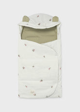 Sleeping Bag Bordado Flores Blanco Mayoral