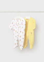 Set 2 Pijamas Globos Flor Amarillo Mayoral