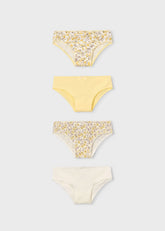Set 4 Pantys Estampado Amarillo Mayoral