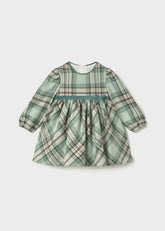 Vestido Cuadros Moño Verde Mayoral