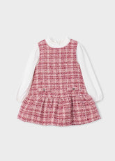 Vestido Combinado Pichi Tejido Rosa Mayoral