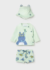 Traje de Baño Estampado Hipopotamo Menta Mayoral