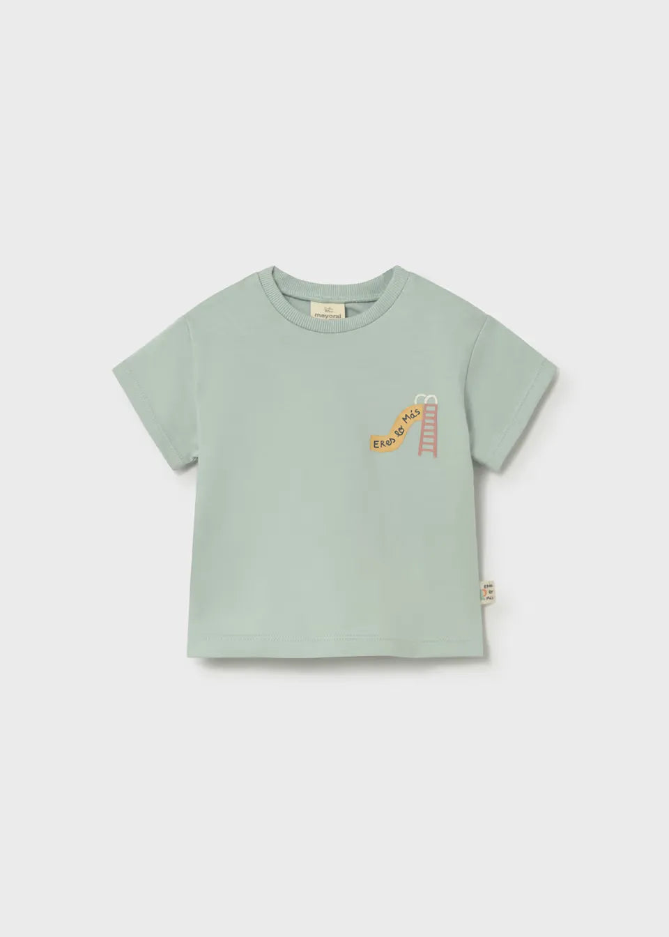 Camiseta Estampado Frase Menta Mayoral
