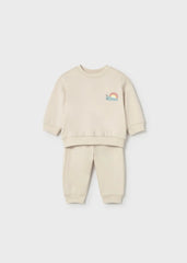 Conjunto Saco Estampado Unisex Beige Mayoral