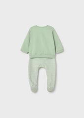 Conjunto Pantalón Rayas Verde Mayoral estilo
