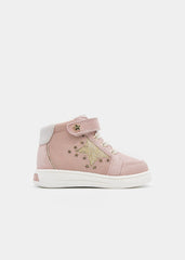 Tenis Botin Fantasia Estrella Piel Rosa Mayoral Moda