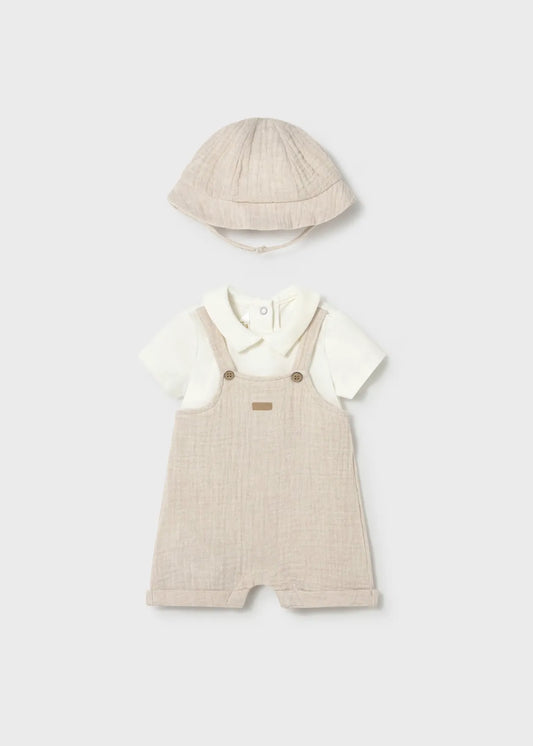Pelele Cuello con Gorro Beige Mayoral