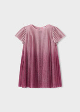 Vestido Plisado Degradado Rosa Mayoral