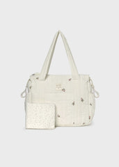 Bolso Pañalera Impermeable Bordado Blanco Mayoral ESTILO