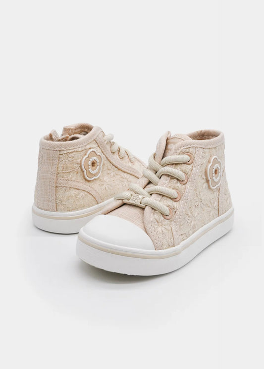 Botín Deportivo Detalle Tejido Flores Beige Mayoral