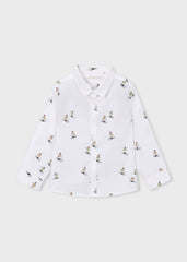 Camisa Manga Larga Estampado Esquiador Blanco Mayoral